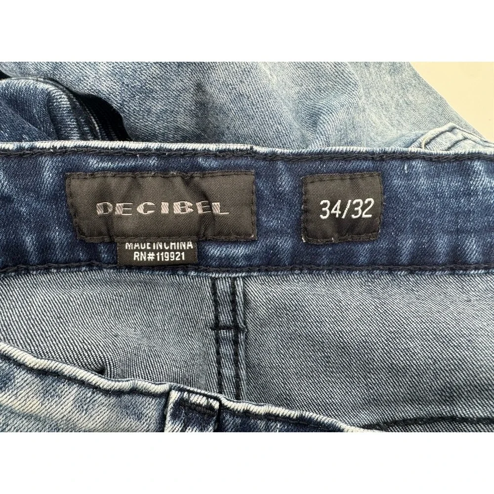Decibel Moto Jeans Distressed Men 34x32